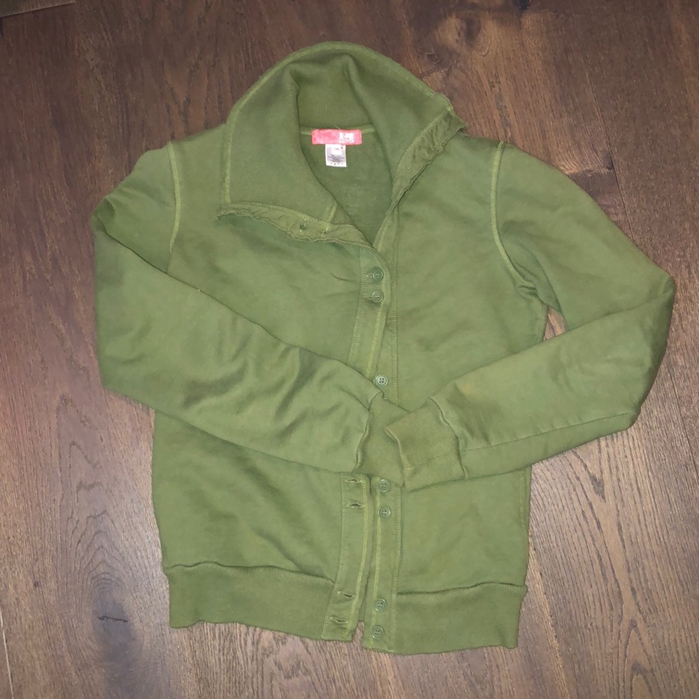 Lux Sweatshirt Button Up